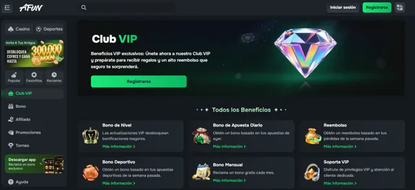 Club VIP en escritorio
